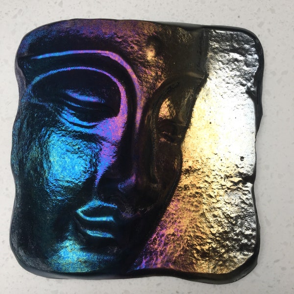 Glazen Boeddha 9 inch x 9 inch