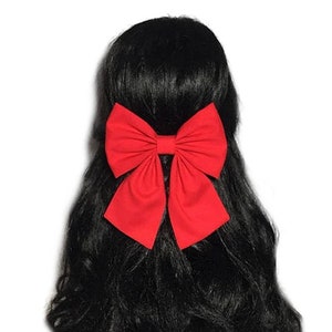 Red Hair Bows For Girls, Red Hair Bow, Red Hair Clip, Cosplay Hair Bows, Kawaii Hair Accessory, Cheer Bows, Dance Bows, Big Bows afbeelding 3