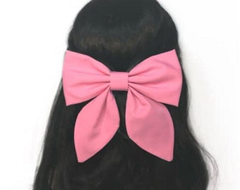 Lazo para el cabello rosa chicle, lazos para mujer, lazos para niña, lazos grandes para el cabello, lazos para el cabello para niñas, lazos rosas para mujer, lazo rosa liso para el cabello
