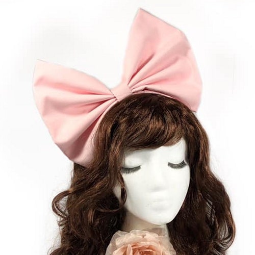 Oversize Bow Pink Headband Women Pink Cosplay Headband - Etsy Oversize Bow Pink Headband Women Pink Cosplay Headband - Etsy
