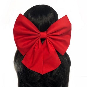 Red Large Cosplay Hair Bow for Women, Oversize Hair Bow, Cosplay Red Big Bow  for Women, Ariel Lolita Fashion Bows, Red Bows for Girls 