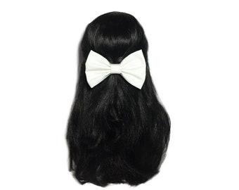 Girls White Hair Bow, Hair Bows For Girls, White Hair Bow, White Hair Clip, Little Girl Bows, Large Hair Bows, Baby Hair Bow Clip,