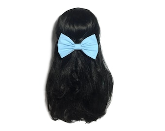 Light Blue Hair Bow, Fabric Hair Bows, Blue Hair Bows For Women, Blue Hair Clip, Bows For Girls, Blue Bow, kawaii Hair Bow, Girl Bow