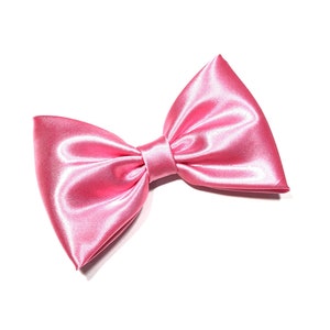 Pink Satin Hair Bow, Wedding Hair Clip, Pink Hair Bow, Wedding Accessories, Wedding Hair Piece, Hair Bow Clips, Satin Hair Bow, Girls Bows