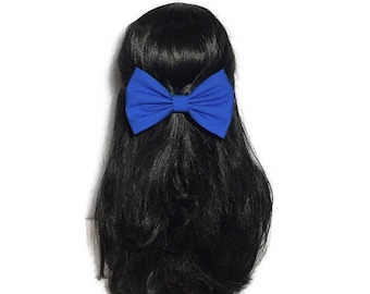 Royal Blue Hair Bow, Girls Hair Bows, Kawaii Bow, Blue Bow, Blue Bows, Baby Bow Clips, Hairbows, Big Blue Bows, Cosplay Bow