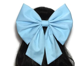 Blue Hair Bow Etsy - blue hair with bow roblox