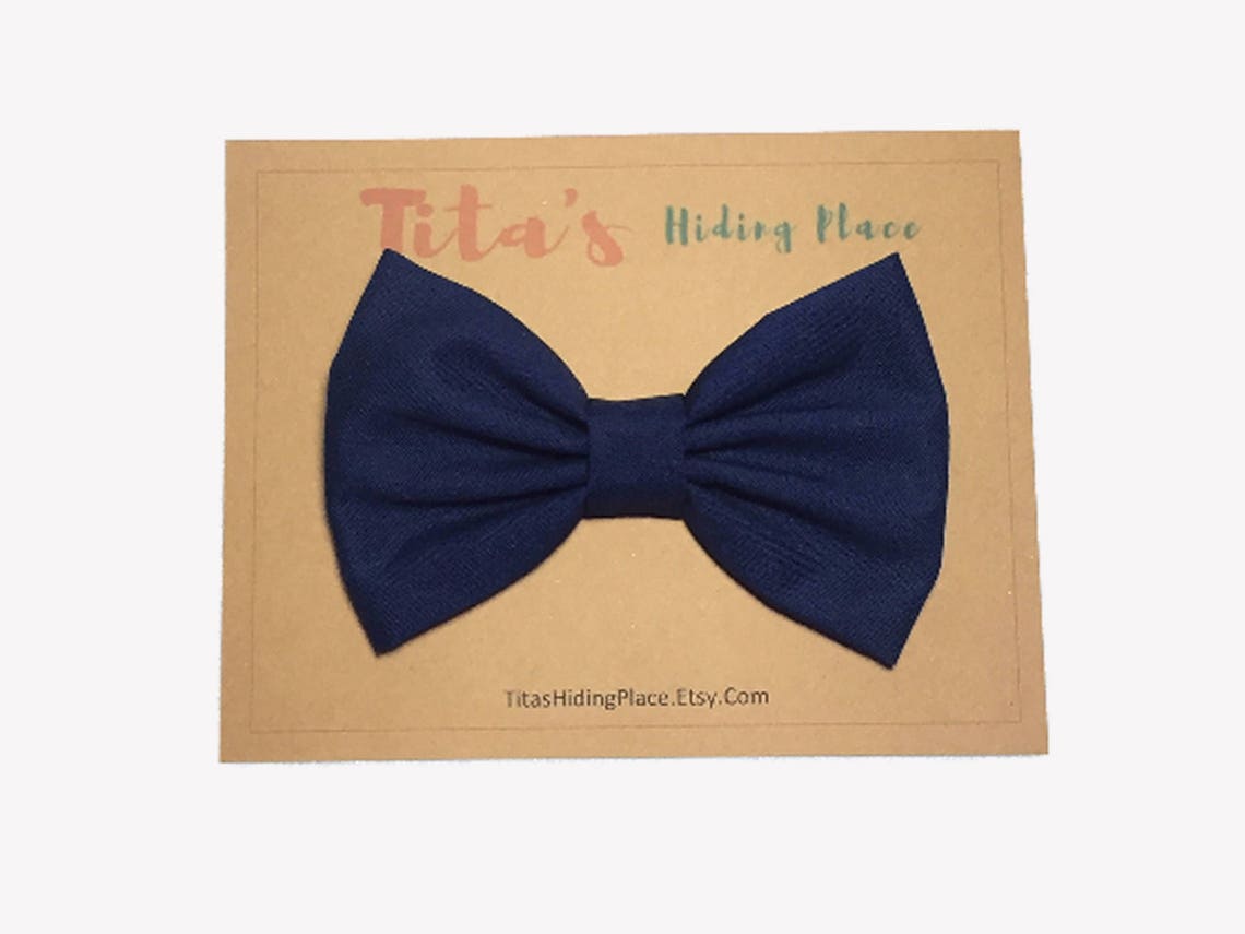 Blue Bow Hair Tie - Etsy - wide 7