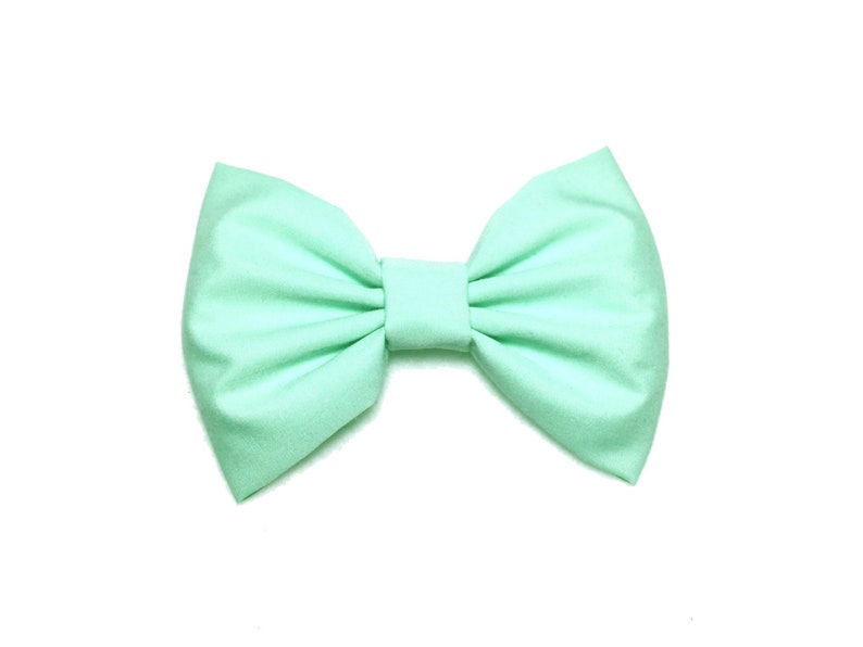 Mint Hair Bow, Hair Bows For Girls, Mint Hairbow, Kawaii Bow, Hair Bows For Women, Baby Bows, Mint fabric, Fabric Hair Bow, Big Bow image 4