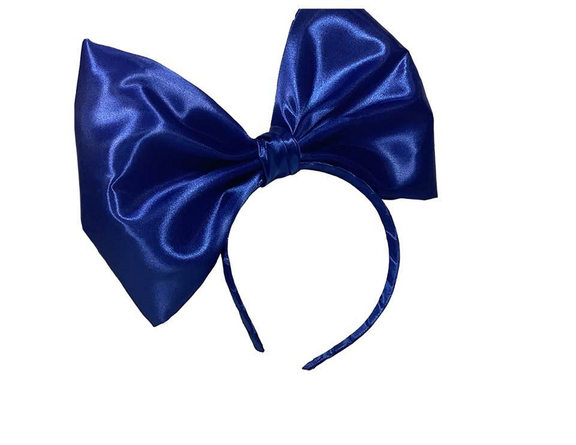 Blue headband with bow sale