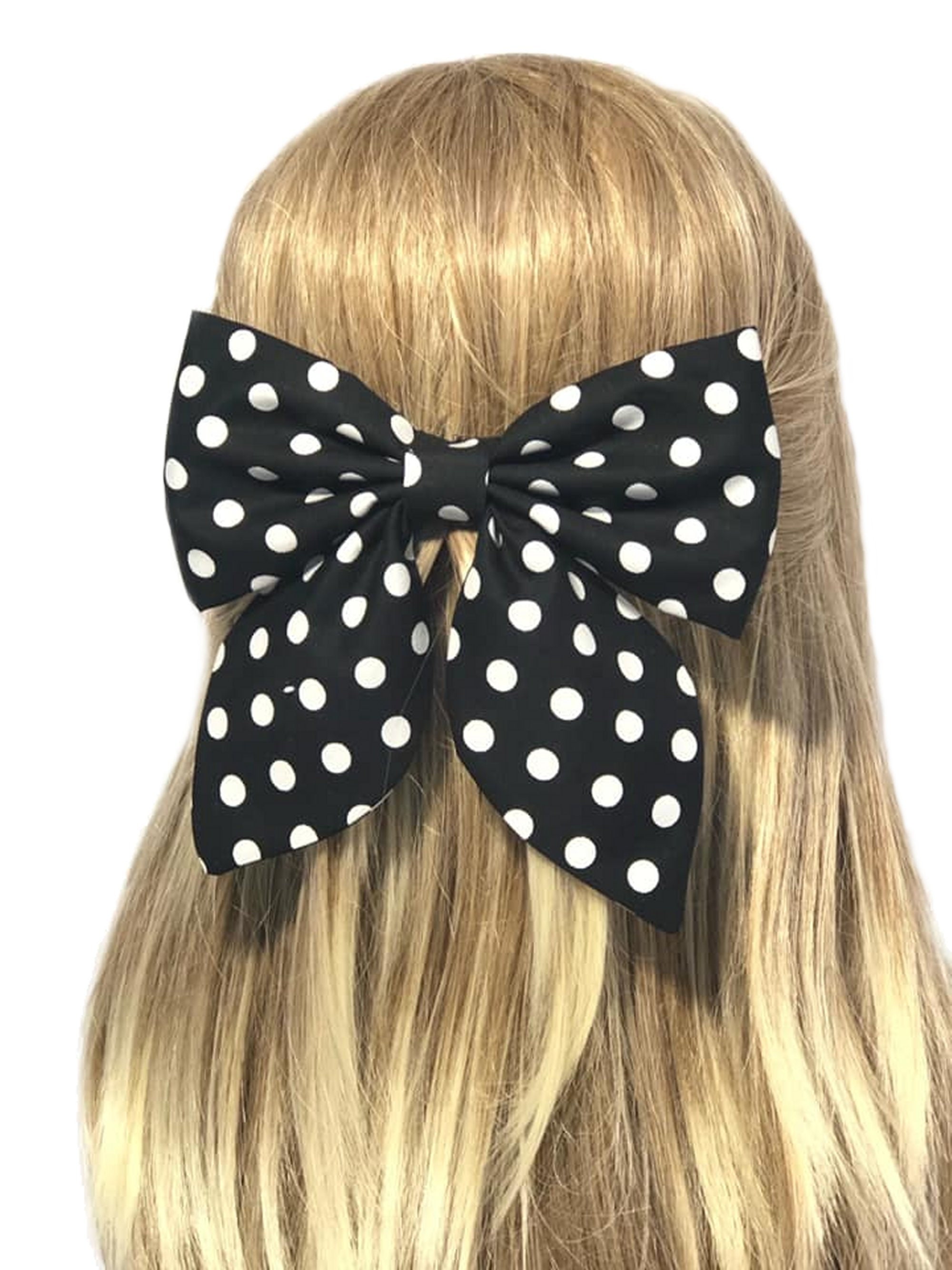 Boolavard – Cerchietto A Fiocco Con Pois In Chiffon Per Ragazze, Accessorio Capelli Elegante Per Feste