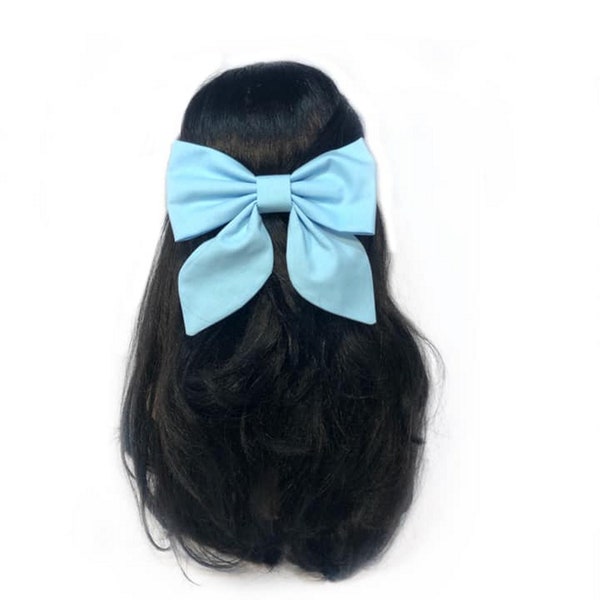 Light Blue Bow, Large Bows For Women, Blue Hair Bow, Large Bows, Blue Big Bow, Women Hair Bow, Light Blue Girls Hair Bows, Girls Big Bows