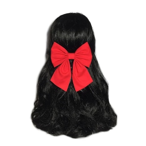 Red Hair Bows For Girls, Red Hair Bow, Red Hair Clip, Cosplay Hair Bows, Kawaii Hair Accessory, Cheer Bows, Dance Bows, Big Bows afbeelding 1