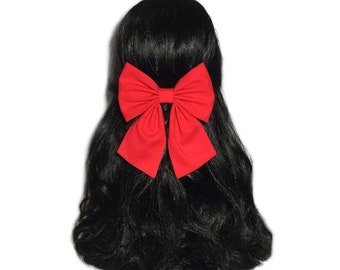 Red Hair Bows For Girls, Red Hair Bow, Red Hair Clip, Cosplay Hair Bows, Kawaii Hair Accessory, Cheer Bows, Dance Bows, Big Bows