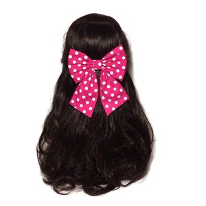 Minnie Mouse Hair Bow, Red Hair Bow, Polka Dots Bow, Hair Bows For Girls, Girls Hair Bows, Toddlers Hair Bows, Cheer Bows, Dance image 3