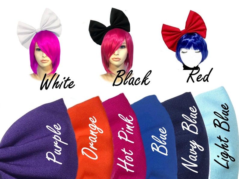 Pink Cosplay Headband, Large Pink Hair Bow, Big Pink Bow, Pink Cosplay, Pink Headband Women, Anime Bows, Hair Bow For Women, Oversize Bow image 5