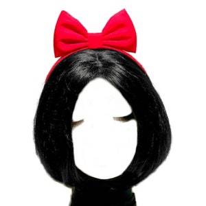 Snow White Headband, Red Bow Headband, Cosplay Bow, Snow White Hair Bow, Snow White Bow, Red Hair Bow, Women Hair Bow. Girls Headband Red