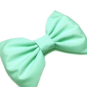 Mint Hair Bow, Hair Bows For Girls, Mint Hairbow, Kawaii Bow, Hair Bows For Women, Baby Bows, Mint fabric, Fabric Hair Bow, Big Bow image 2