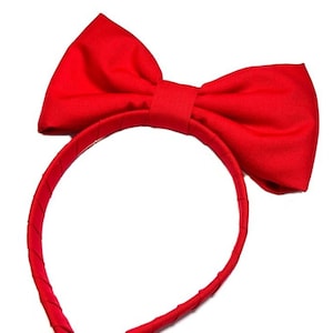 Snow White Headband, Red Bow Headband, Cosplay Bow, Snow White Hair Bow, Snow White Bow, Red Hair Bow, Women Hair Bow. Girls Headband Red image 9