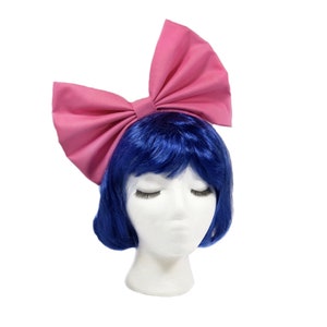 Pink Cosplay Headband, Large Pink Hair Bow, Big Pink Bow, Pink Cosplay, Pink Headband Women, Anime Bows, Hair Bow For Women, Oversize Bow image 3
