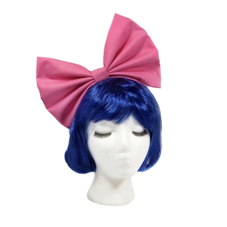 Pink Cosplay Headband, Large Pink Hair Bow, Big Pink Bow, Pink Cosplay, Pink Headband Women, Anime Bows, Hair Bow For Women, Oversize Bow image 3