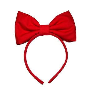Snow White Headband, Red Bow Headband, Cosplay Bow, Snow White Hair Bow, Snow White Bow, Red Hair Bow, Women Hair Bow. Girls Headband Red image 2