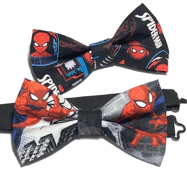 Spiderman Bow Tie, Bow Tie For Boys, Mens Bow Ties, Marvel Bow Tie, Kids Bow Tie, Superhero Bow Tie, Black Bow Tie, Avengers Bow Tie, Bowtie