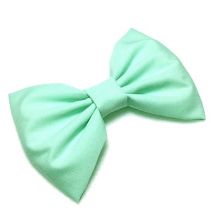 Mint Hair Bow, Hair Bows For Girls, Mint Hairbow, Kawaii Bow, Hair Bows For Women, Baby Bows, Mint fabric, Fabric Hair Bow, Big Bow image 5