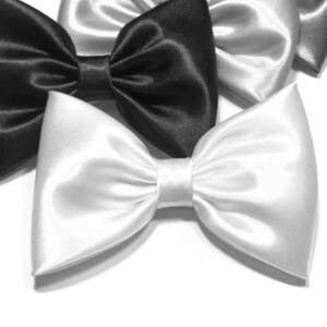 White Satin Hair Bow – Big, Medium, or Small – Handmade Bow for Girls or Women Bild 4