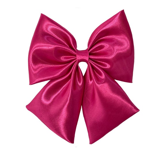 TitasHidingPlace Pink Hair Bow for Women, Large Pink Bow, Pink Bow for Girls, Big Bows, Pink Bow, Fabric Bows, Satin Pink Bows, Pink Barrette Bow, Hair Bows