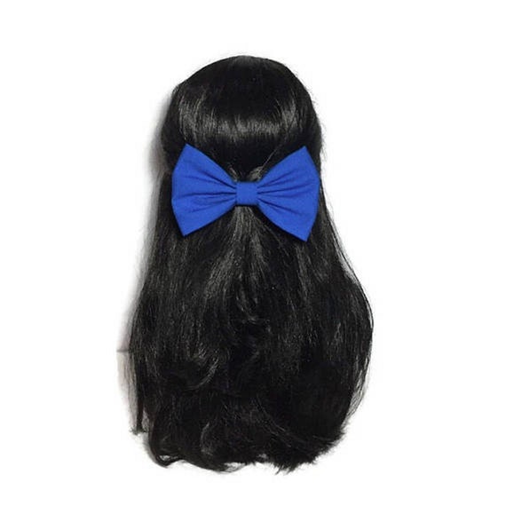 Royal Blue Hair Bow, Girls Hair Bows, Kawaii Bow, Blue Bow, Blue Bows, Baby Bow Clips, Hairbows, Big Blue Bows, Cosplay Bow