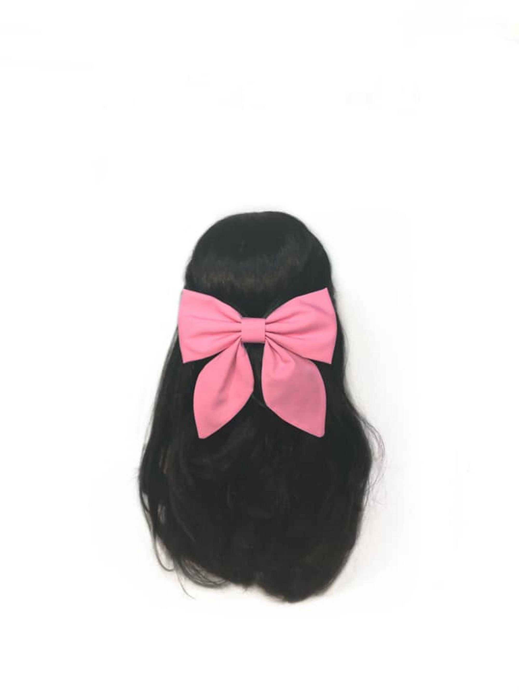 Pink Black Monogram Hair Bow Accessory Clip Tie Custom Pink Monogram Hair Bow & Barrette Holder - Etsy main image 4