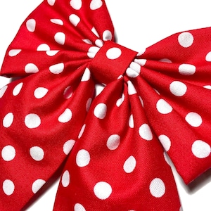 Minnie Mouse Hair Bow, Red Hair Bow, Polka Dots Bow, Hair Bows For Girls, Girls Hair Bows, Toddlers Hair Bows, Cheer Bows, Dance image 8