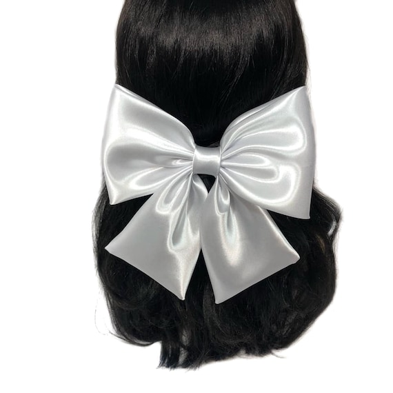 Big White Hair Accessory, White Hair Bow, Girls Accessories  display picture 3