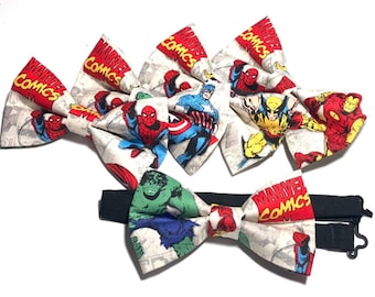 Captain America Bow Tie, Avengers Bow Tie, Comics Bow Tie, Marvel Bow Tie, Superhero Bow Tie, Bow Ties For Men, Bow ties For Boys, Bowties