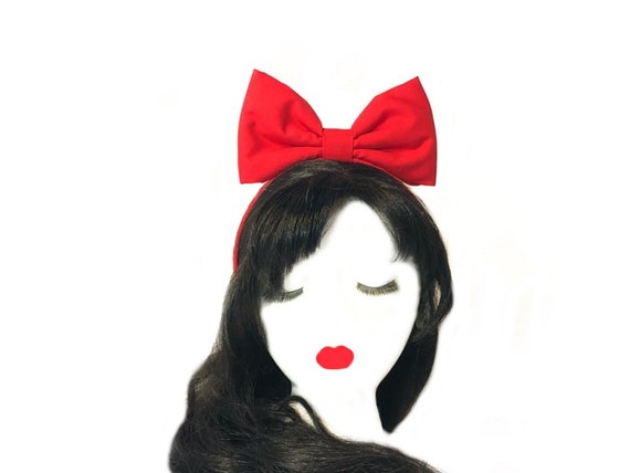 Snow White Headband, Red Bow Headband, Cosplay Bow, Snow White Hair Bow, Snow White Bow, Red Hair Bow, Women Hair Bow. Girls Headband Red
