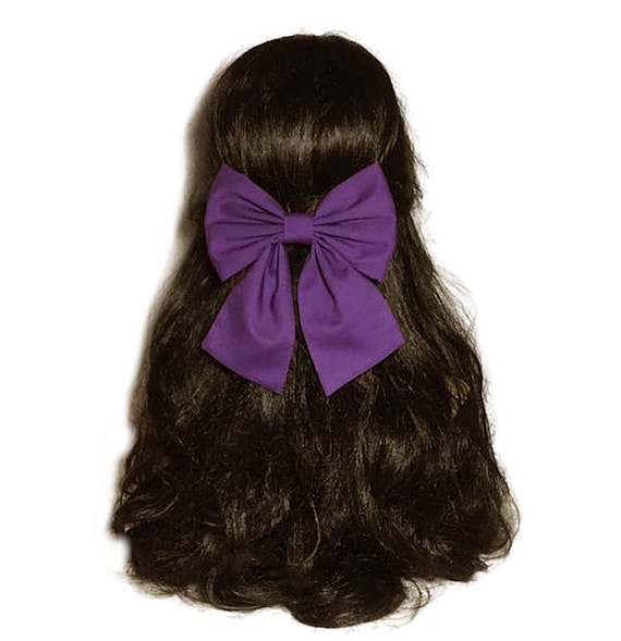 Gorgeous Purple & Black Velvety French Hair Clip, Vintage Hair  Bow Amazon.com : Hair Bows, 2 Pcs Dark Purple Long Tail Bow Hair  main image 4