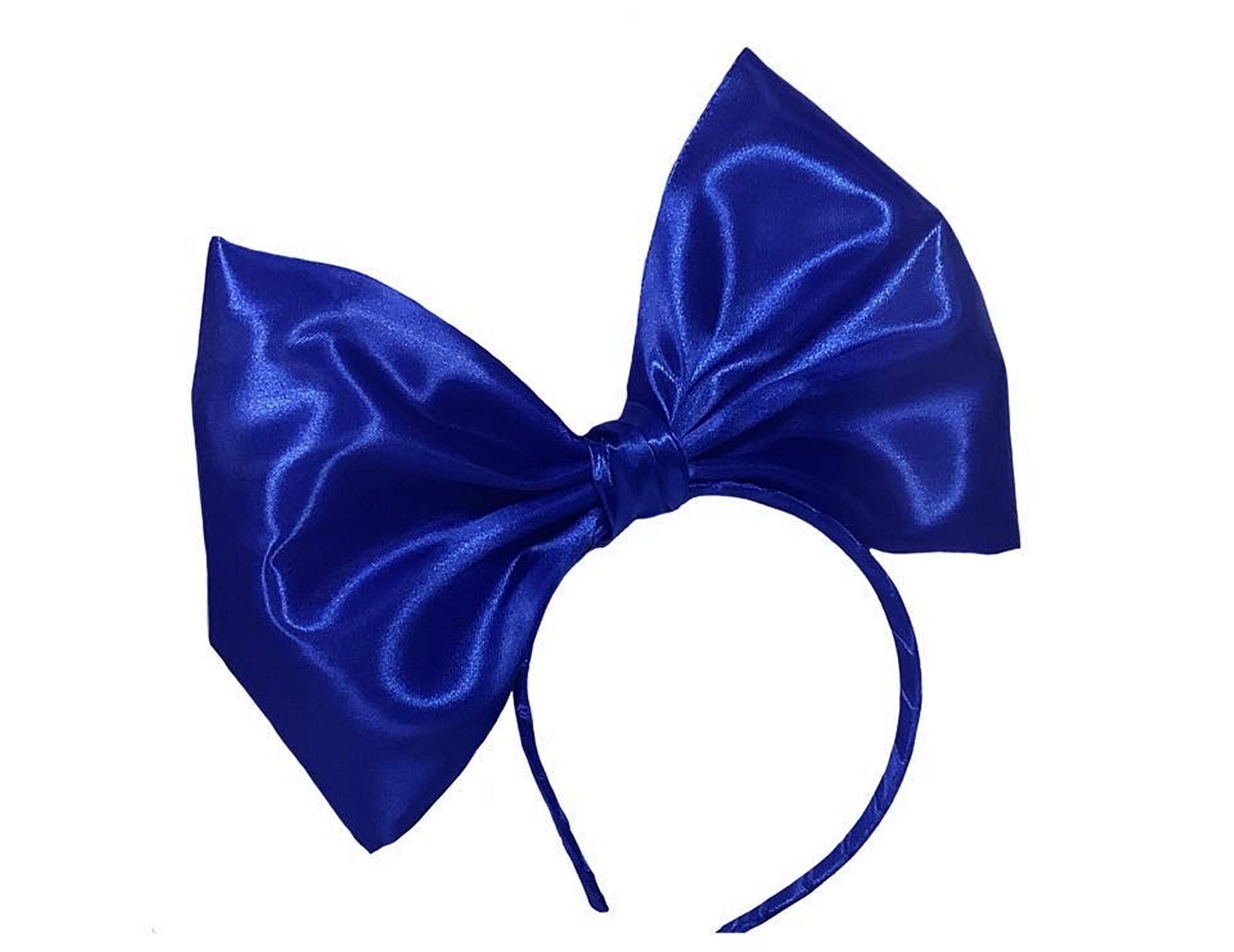 Versace Satin-Finish Light Blue Headband With Bow - NWT Velvet Bow Headband - Dusty Blue | Caden Lane main image 4
