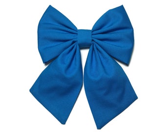 Spring Hairbows Light Blue Bow Hairbows 5 inch bow Easter Hairbow Stacked Bows Big Bows Baby Blue Bow Blue Headband Blue Hair Bow