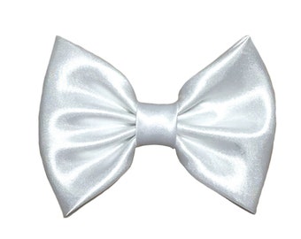 White Hair Bow, White Bow, White Satin Bow, Hair Bows For Girls, Big Hair Bows, Hair Bow For Women, Toddler Hair Bow, Little Girl Bows