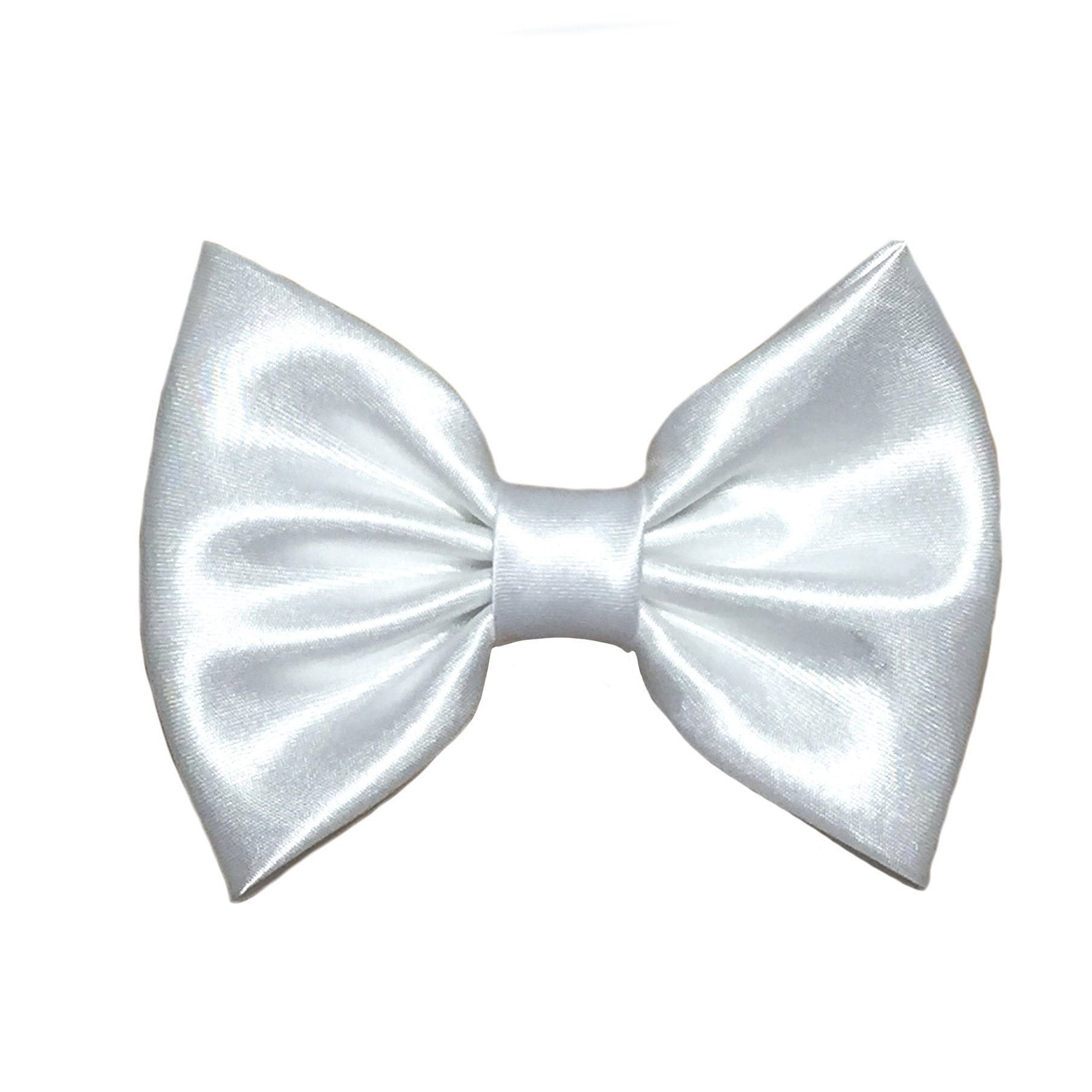 Lovely, Pure White Hair Bow, Satin Ribbon, Womens, Ladies, Girls