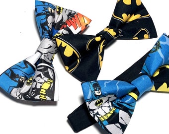 Bow Ties For Men, Batman Bow Tie, Bow Ties For Boys, Baby Bow Tie, Blue Bow Tie, DC Comics, Superhero Bow Tie, Batman Accessories, Bowtie