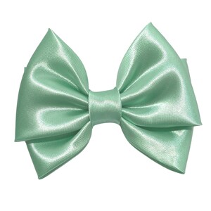 Satin Bows, Silk Bow, Red Satin Bow, Pink Bow, Mint Color Bow, Black Bow, Bow  Hair Clamp, Hair Clip, Big Red Bow for Hair 