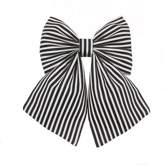 Black White Hair Bow for Women, Black White Cosplay Bow for  display picture 1