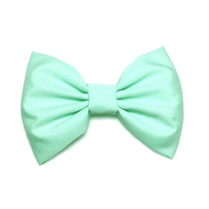 Mint Hair Bow, Hair Bows For Girls, Mint Hairbow, Kawaii Bow, Hair Bows For Women, Baby Bows, Mint fabric, Fabric Hair Bow, Big Bow image 3