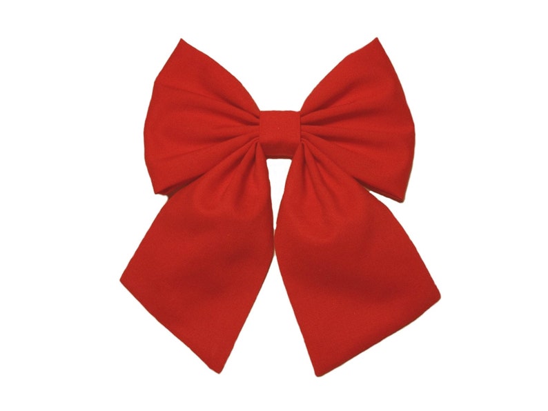 Red Hair Bows For Girls, Red Hair Bow, Red Hair Clip, Cosplay Hair Bows, Kawaii Hair Accessory, Cheer Bows, Dance Bows, Big Bows image 2