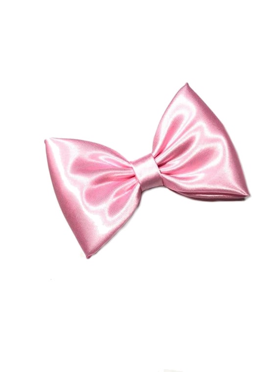 SATIN BOW HAIR CLIP LIGHT ROSE SATIN BOW HAIR CLIP LIGHT ROSE
