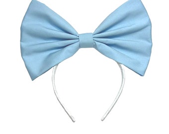 Blue bow headband, Headband bow for girls, Bows for women, Statement hair bow, Large bows, Light blue bow headband, Dance team hair bow, Bow
