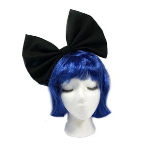 Black Headband For Women, Black Bow Headband, Costume Accessories, Cosplay Hair Bow, Hair Bow For Women, Bow Headband Women, Huge Bows image 9