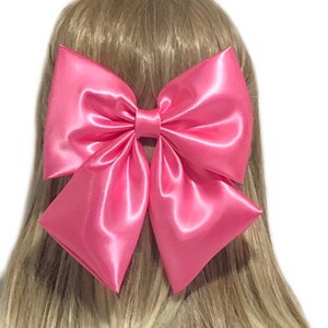 Pink Girls Hair Bows, Girls Hair Bows, Pink Bow, Baby Pink Hair Bow, Girls Bows, Bright Pink Bow, Pink Big Bow, Girls Big Bows, Hair Bows