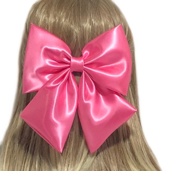 2 lazos para el cabello rosa de OSALADI - Cintas de pelo rosa con pinza  para el cabello, accesorios de Lolita para niños y niñas